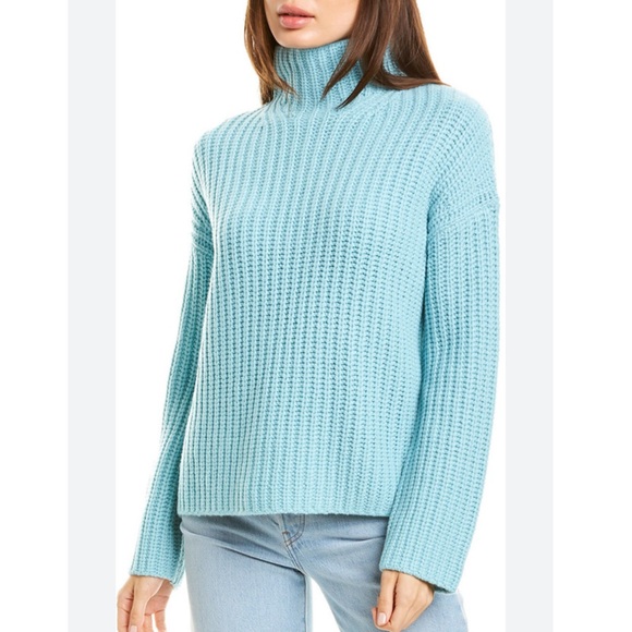 Vince Lofty Rib Aria Chunky Oversized Turtleneck Sweater - Picture 2 of 13